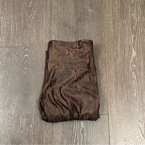 Spanx Faux Leather‎ Snake Shine Leggings Sz M